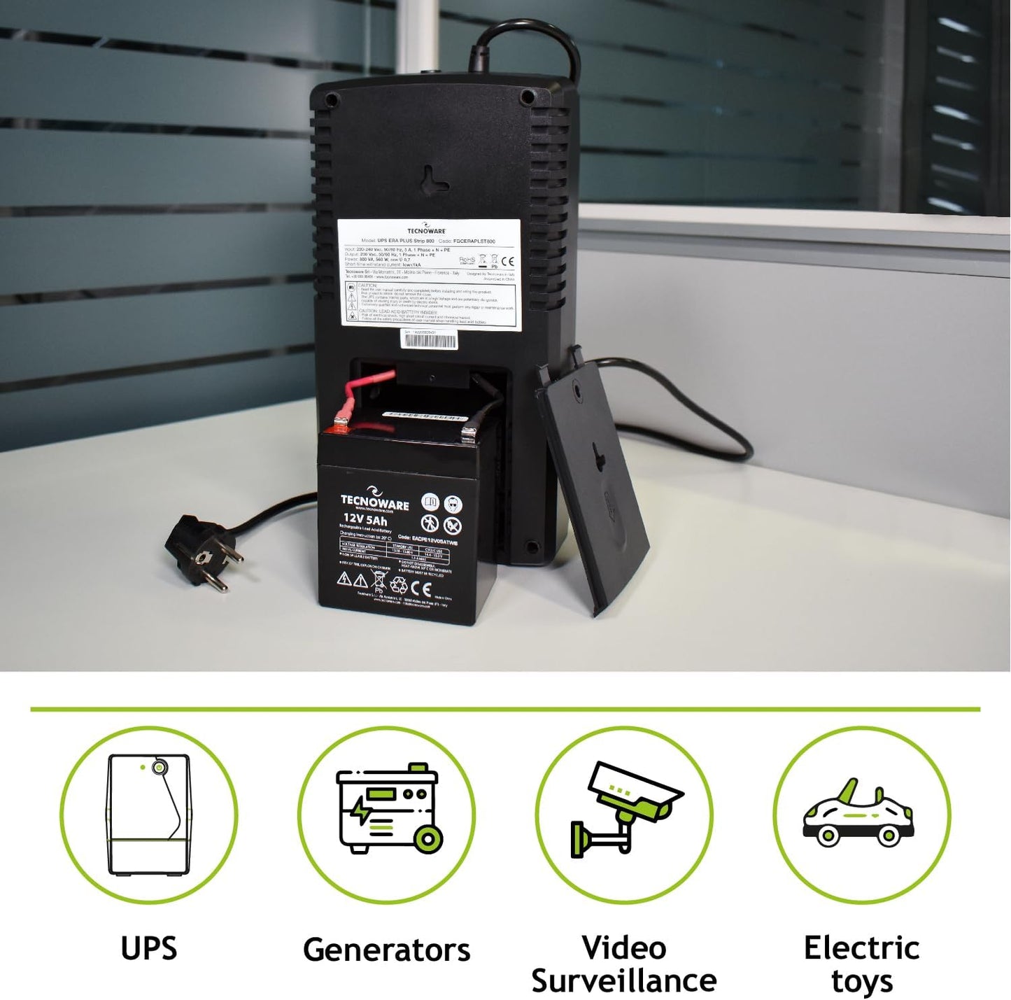 TECNOWARE Batteria Ermetica al Piombo 5Ah