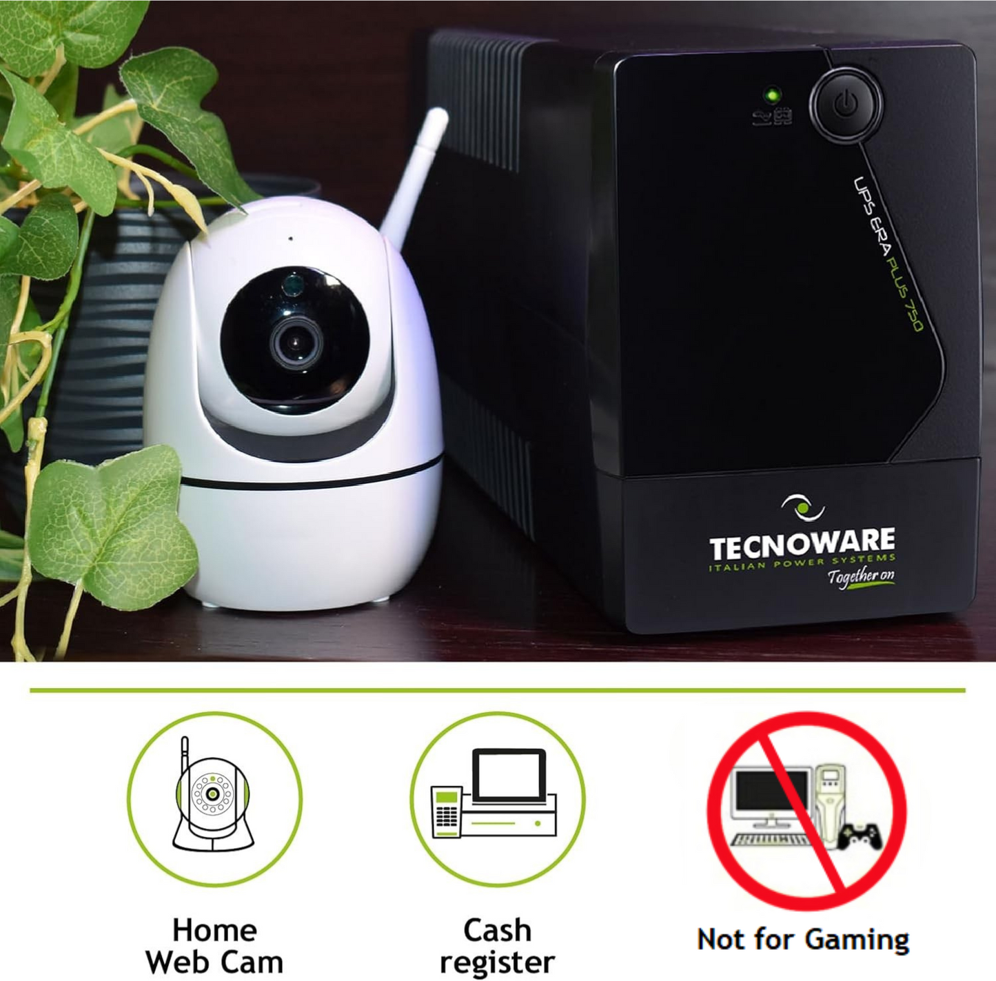 Tecnoware ERA PLUS 750, UPS per Modem e Computer di Casa o Ufficio