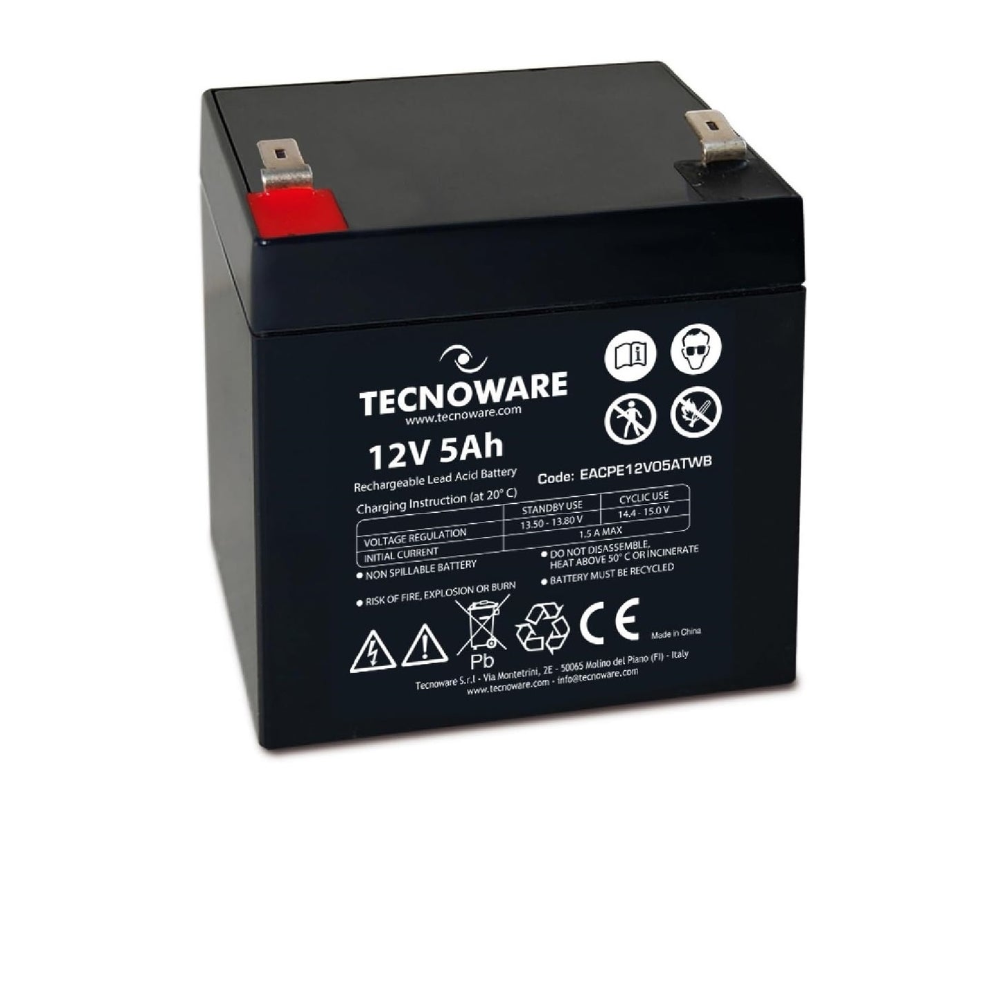TECNOWARE Batteria Ermetica al Piombo 5Ah