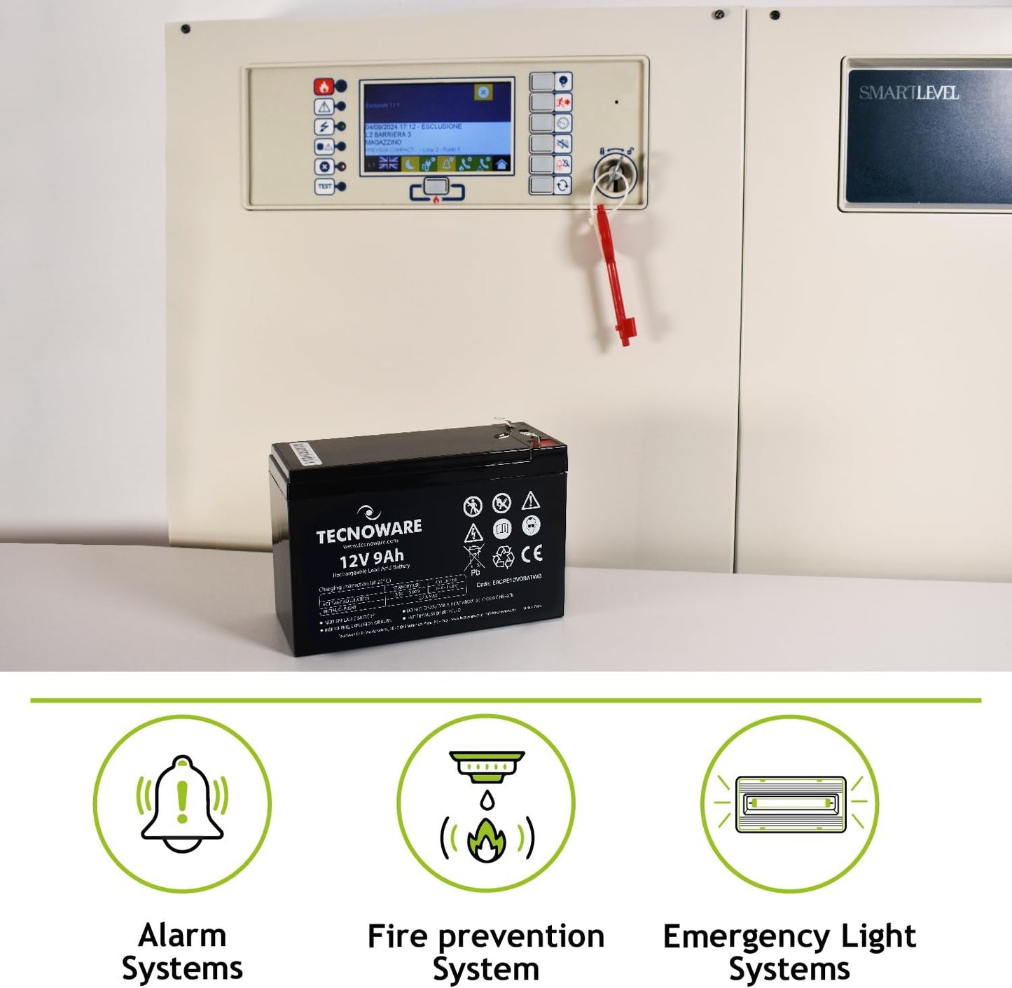 TECNOWARE Batteria Ermetica al Piombo 9Ah