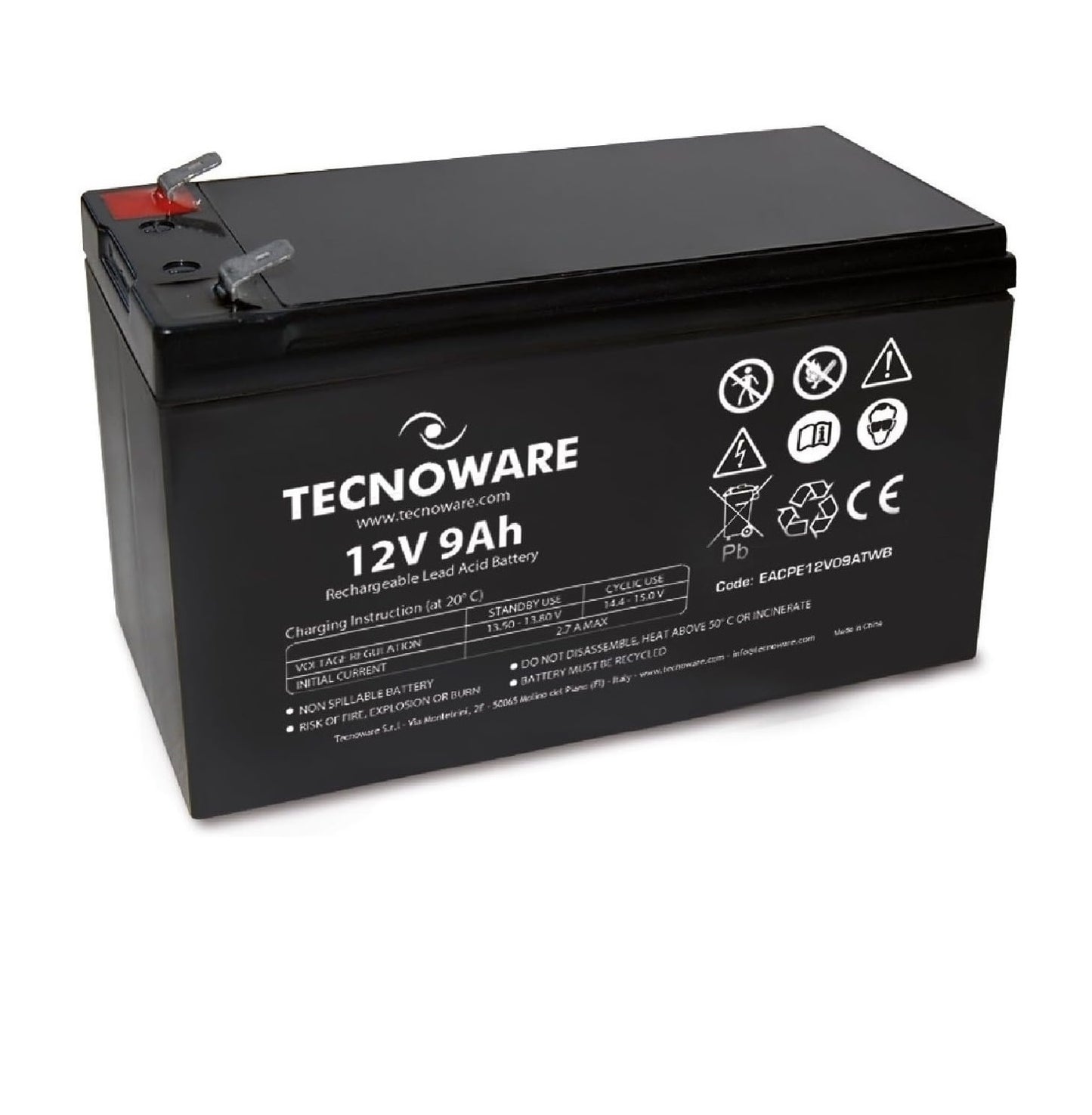 TECNOWARE Batteria Ermetica al Piombo 9Ah