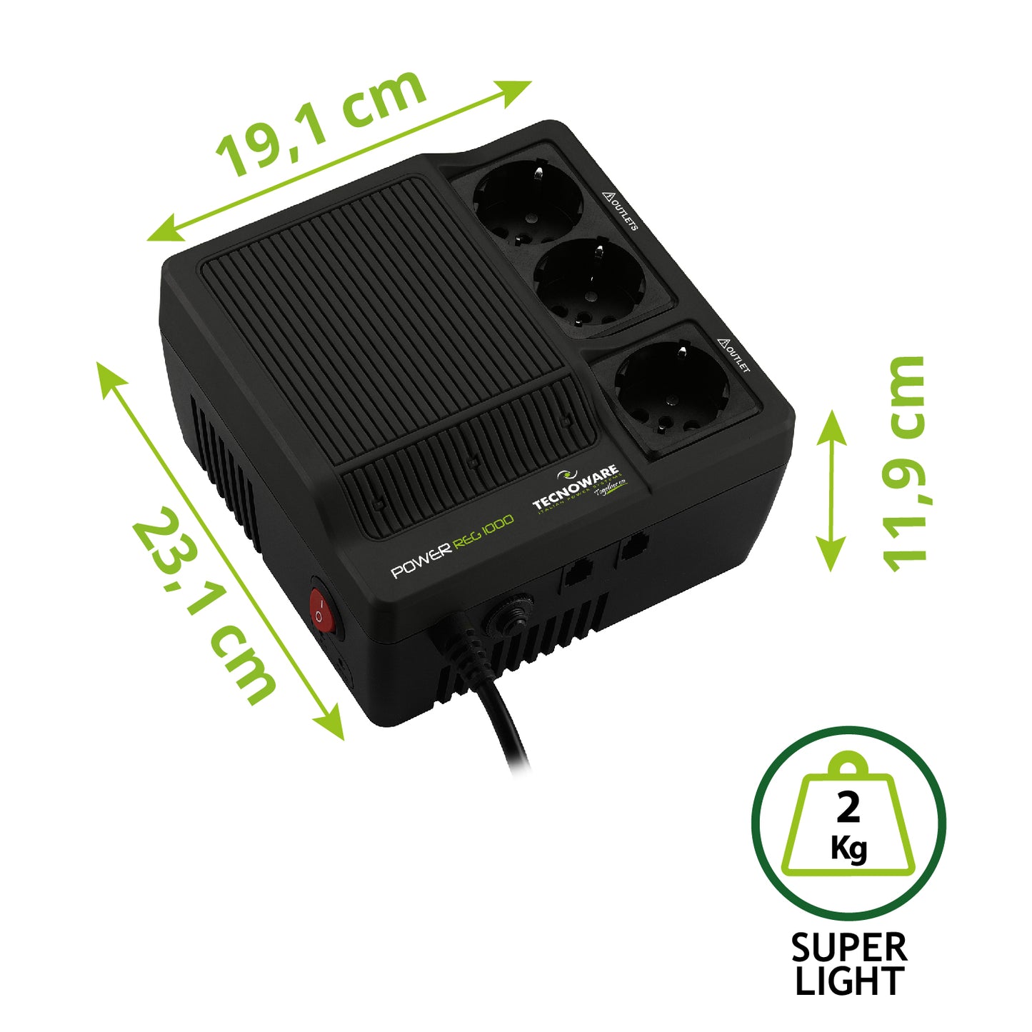 TECNOWARE Stabilizzatore di Corrente Power Reg 1000