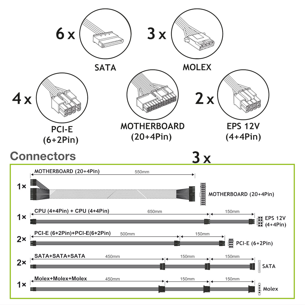 TECNOWARE Alimentatore Typhoon 850W